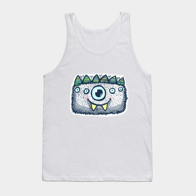 Cute fluffy monster Tank Top by Voxyterra